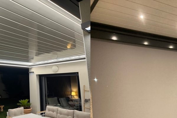 Éclairage rubans LED ou spots intégrés dans les lames